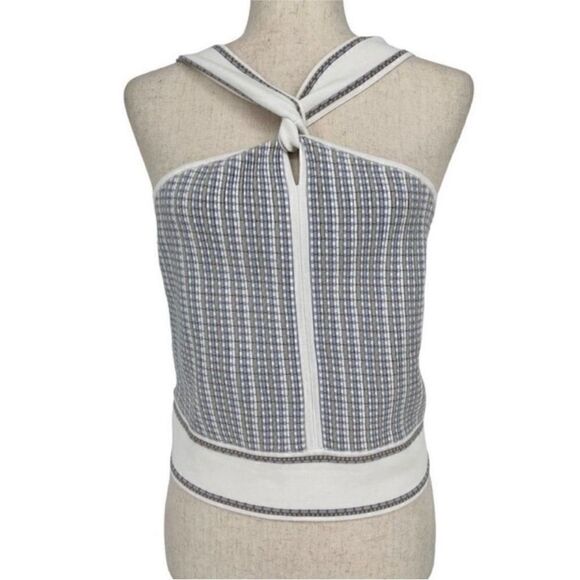 Club Monaco NWT Raeni Halter Knit Top
Blue/White X-Large - Picture 7 of 10